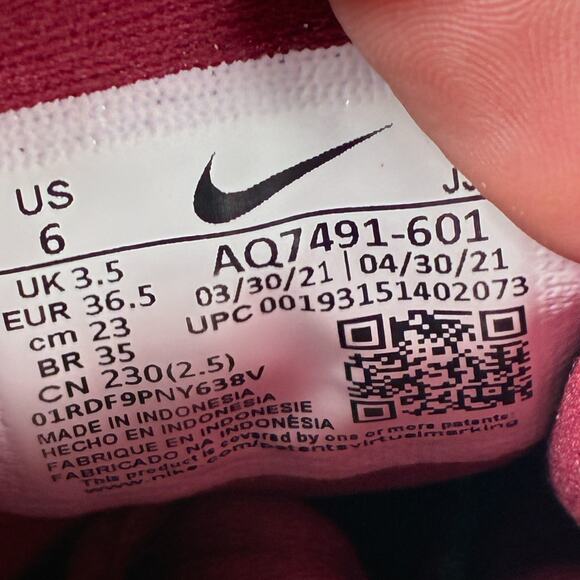 Nike Women's Flex Trainer 9 Burgundy Running Shoes AQ7491-601 Women's Size 6 - Picture 9 of 10
